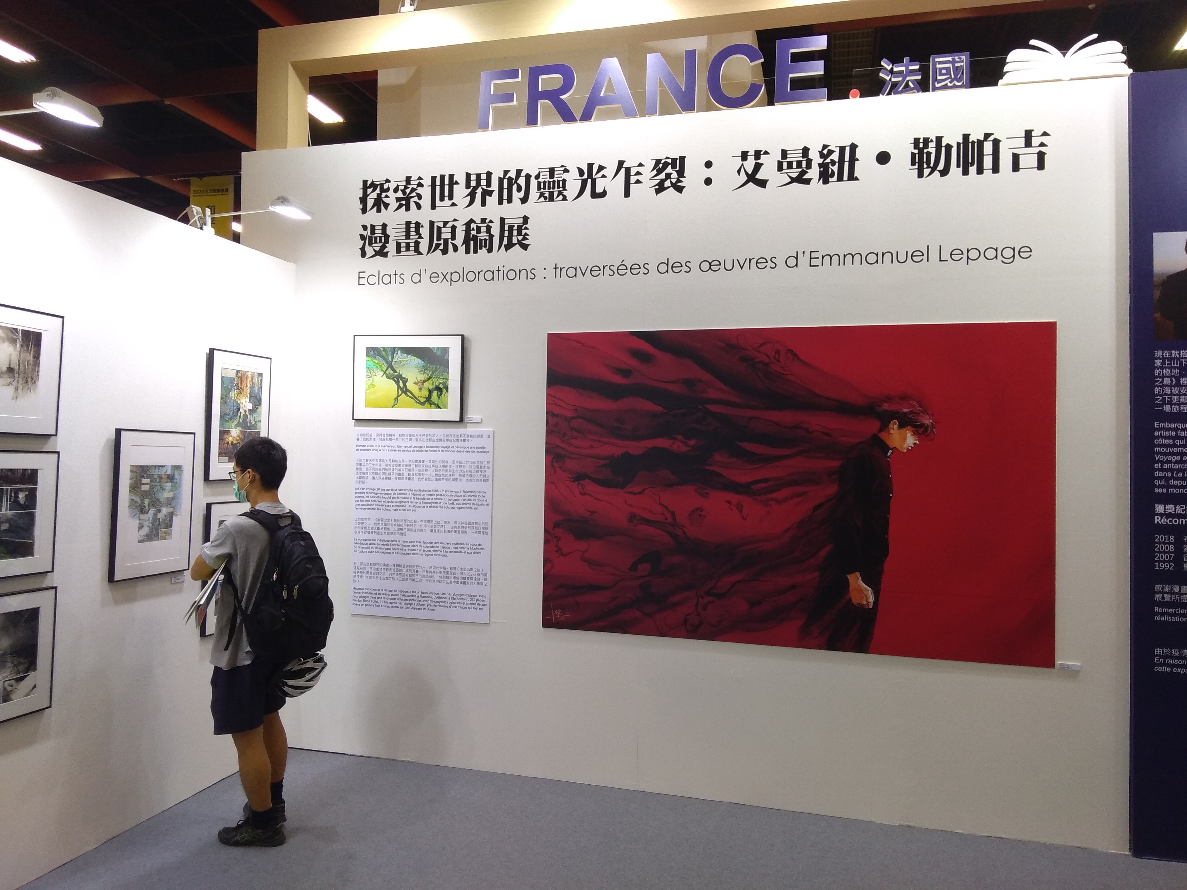 Una parte del padiglione Una parte del salone dedicata alle opere del fumettista francese Emmanuel Lepage.